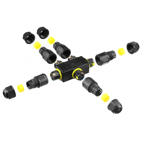 Hermetyczna mufa kablowa IP68 | Samozaciskowe złącze 3-pin 450V 24A do kabli 4–11 mm | M684-F