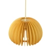 Drewniana lampa wisząca boho | Naturalna lampa sufitowa E27 | Dekoracyjny klosz z drewna | Styl skandynawski | YG-XD004-WOOD