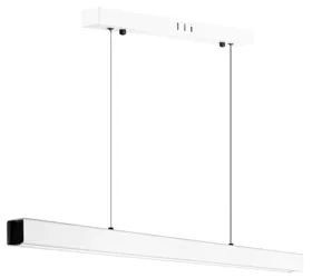 Nowoczesna prostokątna lampa wisząca | sterowanie pilotem | LED | biała | SX41-80CM-32W-W