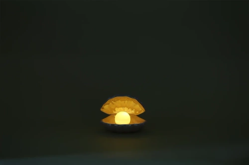 Ceramiczna lampka LED | Lampka nocna w kształcie muszli | Bezprzewodowa lampka stołowa | BKD-140-PINK