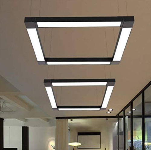 Liniowa lampa wisząca 120 cm | Biurowy, czarny moduł LED 20W | Szerokość lampy 7 cm