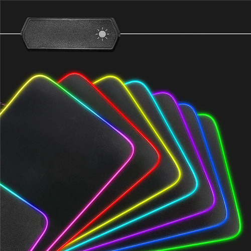 Podkładka pod mysz | 35x25 cm | podświetlenie LED RGB | 13 trybów świecenia | MP-001S