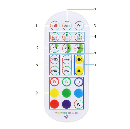 Narożna lampa podłogowa LED RGB | DH-1004-1.5M