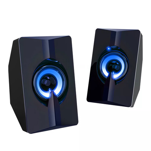 Głośniki komputerowe 2.0 z podświetleniem LED | 6W RMS 20Hz-20kHz 4ohm | S5
