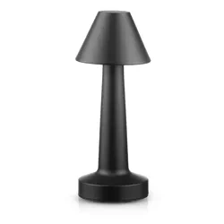 Bezprzewodowa lampka stołowa | Dotykowa lampka nocna z regulowaną barwą światła | Lampka USB | HJA12-BLACK