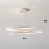 Spiralna lampa LED 100W | Nowoczesna lampa wisząca 80 cm | RLO-80CM-100W-W