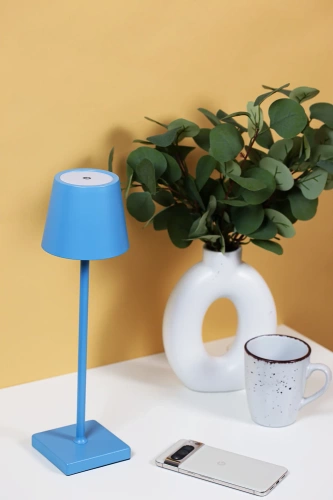 Lampka stołowa z wbudowanym akumulatorem | Dotykowa lampka nocna | HJA28-BLUE-1