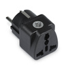 Uniwersalny adapter sieciowy, przejściówka podróżna z gniazd UK/USA/CN do gniazd EU/PL | Czarny | AD-DE89