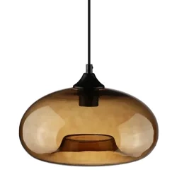 Nowoczesna szklana lampa wisząca | Brązowa | GB-D28-BR