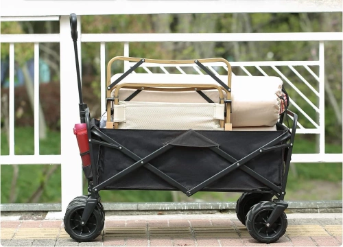 Sładany wózek turystyczny | Duży wózek transportowy 100kg | Wózek na plażę 120L | CP01-80