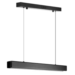 Nowoczesna prostokątna lampa wisząca | sterowanie pilotem | LED | czarna | SX41-60CM-24W-BK