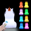  Silikonowa lampka nocna LED Jednorożec | Przenośna lampka dziecięca 9 kolorów światła | Lampka  ładowana USB | JL-219