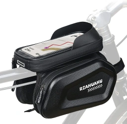 Torba na ramę rowerową | Dotykowe etui na telefon | Wodoszczelna sakwa rowerowa EVA | Organizer na rower 464-OPP