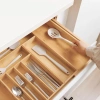 Organizer na sztućce | Bambusowy, regulowany wkład XXL do szuflady z 9 przegródkami  | KBT-G944