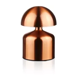 Lampka stołowa LED Grzybek | Bezprzewodowa lampka do hotelu, restauracji | Nocna lampka dotykowa | HJA41-COPPER
