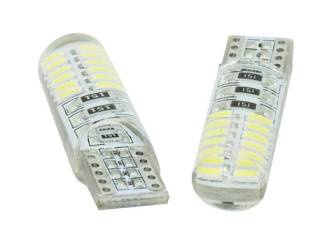 Żarówka samochodowa LED W5W T10 24 SMD 4014 CAN BUS Silikon