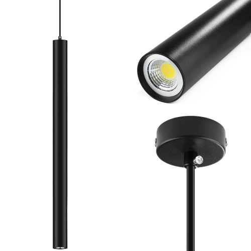 Czarna lampa wisząca | Nowoczesna lampa sufitowa | Oświetlenie dekoracyjne | CTD-L80CM