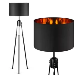 Nowoczesne, stylowe oświetlenie do salonu, sypialni | Czarno-złota lampa stojąca z metalowym stelażem | DYT-L155-BLACK| Czarna lampa podłogowa