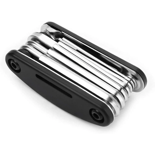 Multitool rowerowy - imbusy, ampule, nasadki | Narzędzia 16w1 | Zestaw kluczy | MFT-16in1