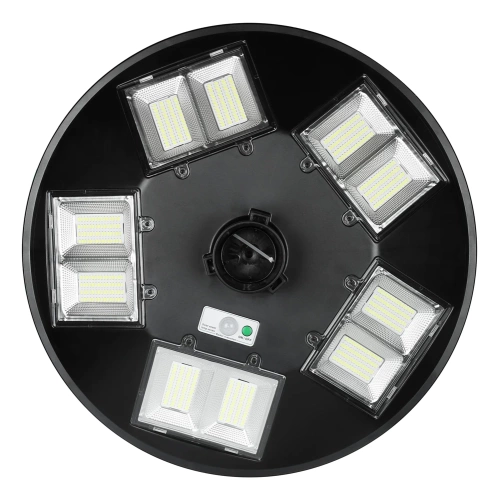 Uliczna latarnia, lampa solarna LED UFO | 1000W, 12Ah, IP65, 672 LED SMD5730 | duży panel słoneczny 6V/15W | Pilot | LDT-B840