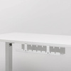 Organizer na kable pod blat biurka 50 cm | Koszyk, prowadnica, uchwyt | Biały | CWT-O1