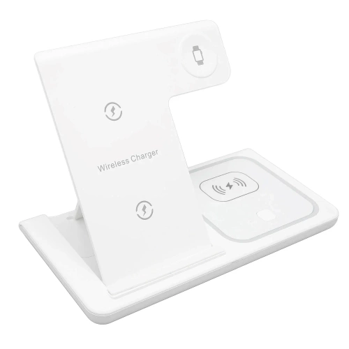 Składana ładowarka bezprzewodowa | Stacja dokująca do iPhone. Apple Watch i AirPods | MD-DK15-15W-W