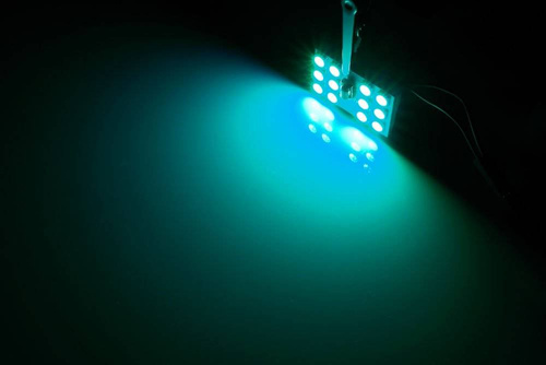 Zestaw paneli LED RGB | 2 panele LED 12 SMD 5050 RGB | Pilot do zdalnego sterowania kolorami | Adaptery C5W i W5W
