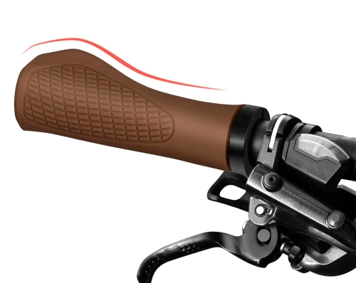 Ergonomiczne chwyty rowerowe 22.2 mm | Antypoślizgowe, amortyzujące, wygodne gripy na kierownicę | FD187-BR