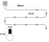 Girlanda solarna LED, lampa ogrodowa wbijana | 10 żarówek LED | 5 metrów | SDC-10LED-5M