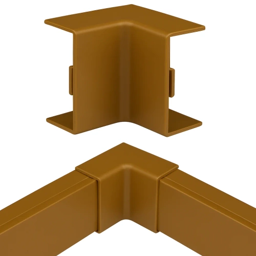 Wewnętrzny łącznik kątowy 40×20 mm | Brązowa maskownica narożna do kabli | CDT-04-Brown