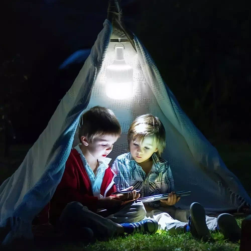Lampka kempingowa LED, żarówka z haczykiem i akumulatorem | HWL-007