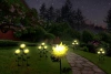 Kwiatek solarny | Ogrodowa lampa solarna LED Chryzantema | 72 cm, 600 mAh | FLD-26-WHITE
