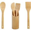 Przybory kuchenne bambusowe z podstawką | BRS-5in1-BAMBOO