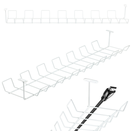 Organizer na kable pod blat biurka | biały | ZW-J725