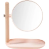 Różowe lusterko kosmetyczne | Powiększające luterko do makijażu | Lusterko obrotowe | STM-036-PINK