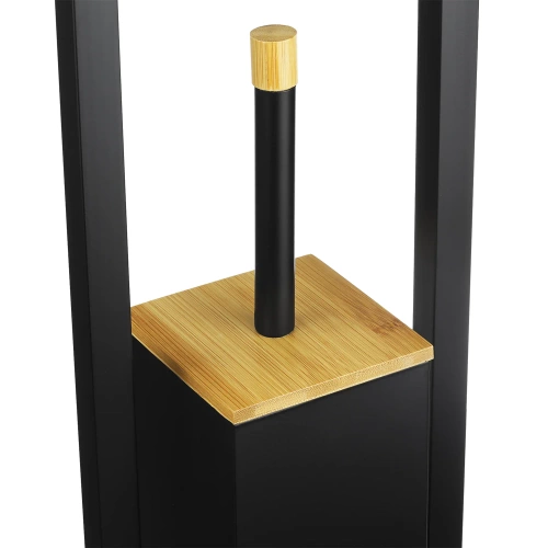 Zestaw łazienkowy 2 w 1 | Szczotka do WC z uchwytem na papier toaletowy | Stojak na papier | GY-TB018-BLACK