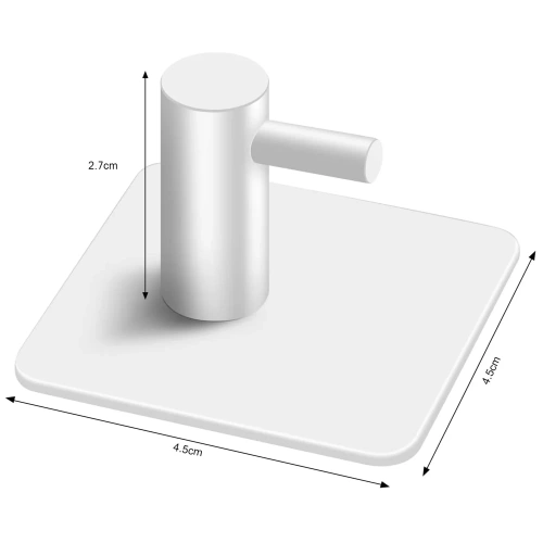 Biały haczyk na ubrania, ściereczki, ręczniki | Samoprzylepny uchwyt na akcesoria kuchenne | BXG-4PCS-WHITE