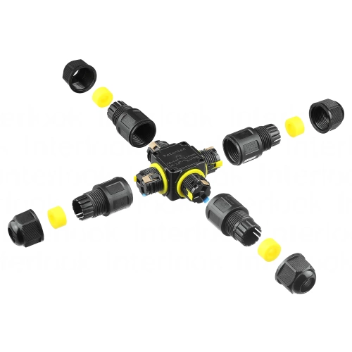 Hermetyczna mufa kablowa IP68 | Samozaciskowe złącze X 3-pin 450V 24A do kabli 4–11 mm | M684-X