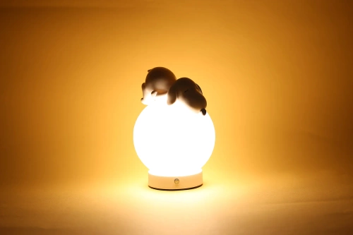 Lampka nocna z regulacją jasności | Bezprzewodowa lampka dziecięca z pieskiem | JX26-Dog