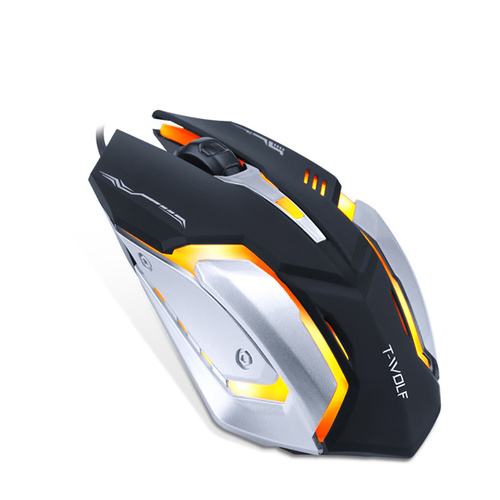 Gamingowa myszka komputerowa, przewodowa, optyczna, USB | Podświetlenie LED RGB | 800-2400 DPI, 4 przyciski | V5