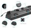 Podstawka chłodząca do PS4 / Slim / Pro | Stacja dokująca z HUB 3 USB | HB-P06-3in1-B