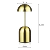 Bezprzewodowa lampka nocna GRZYBEK  z wbudowanym akumulatorem  2000 mAh | Nowoczesna lampka stołowa  z regulacją mocy oraz barwy świecenia |  YG-D019-Gold