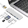 Rozdzielacz USB-C na 2x USB-A + 2x USB-C + kart SD + TF + HDMI | adapter, rozgałęźnik typ C 7w1 | HUB