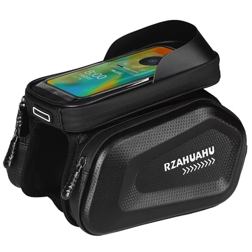 Torba na ramę rowerową | Dotykowe etui na telefon | Wodoszczelna sakwa rowerowa EVA | Organizer na rower 464-OPP