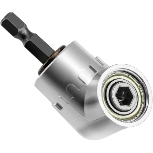 Kątowy adapter do bitów 1/4" | Nasadka do wkrętarki | DLS-105-SILVER