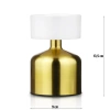 Lampa stołowa z wbudowanym akumulatorem | Lampa nocna z trzema barwami świecenia | Nastrojowa lampka do hotelu, restauracji | HJA44-GOLD