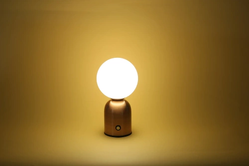 Elegancka lampa stołowa z regulacją barwy oraz mocy świecenia | Dotykowa lampka nocna z wbudowanym akumulatorem |  YG-D031-COPPER