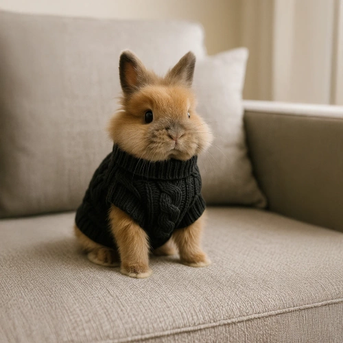 Miękki, elastyczny sweterek dla psa, kota L | Ciepły sweter z golfem na zimę | PET-014L-BLACK