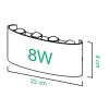 Lampa ogrodowa, kinkiet elewacyjny zewnętrzny LED | góra - dół | 8W, IP65 | BD-C041-8W