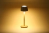 Bambusowa lampka stołowa LED  z dotykową regulacją barwy | Bezprzewodowa lampka nocna w wbudowanym akumulatorem 1500 mAh, USB-C | YG-VM41D
